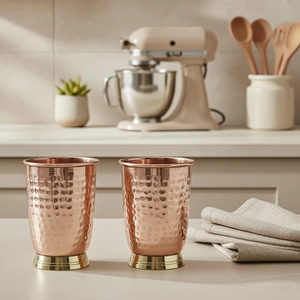 Verre en cuivre pur à 100 % avec finition polie miroir brillante pour ustensiles de cuisine, verre court - Product Image 6