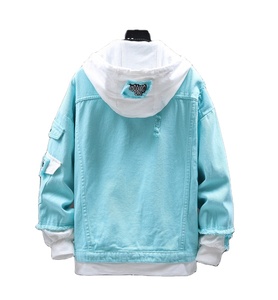 Veste en fourrure pour hommes personnalisée de haute qualité en jean simple déchiré et élégant Vestes en denim pour garçons pour hommes - Product Image 3