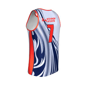 Maillot de basket-ball personnalisé de qualité supérieure, imprimé sur mesure, multicolores, avec nom et numéro personnalisés - Product Image 2