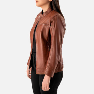 Chaquetas de Motocicleta de Piel de Oveja Cortas de Lujo para Mujer, Cómodas y Elegantes, Tallas Grandes en Venta - Product Image 4