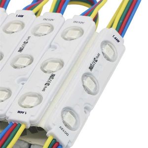Modulo LED RGB SMD 5050 a 3 LED 12V DC per Insegne Luminose, Lampada Verde CCT per Vetrine, 3W, Certificato ROHS - Product Image 3
