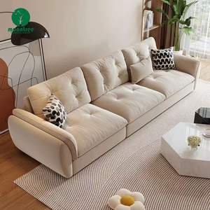 छोटे अपार्टमेंट रहने वाले कमरे के लिए मोनट्री बहु-कार्यात्मक फोल्डेबल सोफा बिस्तर ठोस लकड़ी और कपड़े सेट - Product Image 4