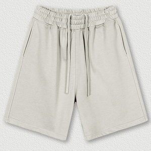 Pantalones Cortos de Felpa con Lavado Ácido Personalizados – Estilo Vintage, Desgastados, con Bajo sin Rematar - Product Image 1