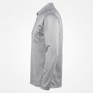 Polo clásico de manga larga con media cremallera para hombre, cómodo para el día a día, a la moda, con cremallera frontal - Product Image 3