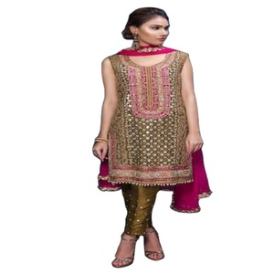 Vêtements élégants Kanya pour femmes, shalwar kameez pakistanais en lin prêt-à-porter - Ensemble 3 pièces - Collection élégante - Product Image 1