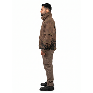 HUNT GEAR OEM Custom Men's 450GSM Heavyweight <b>Techwear</b> Softshell Bomber Hunting <b>Jacket</b> Hooded Waterproof Windproof Coated - Product Image 3