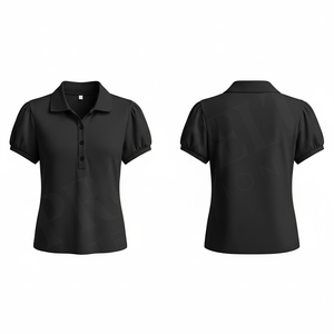 Polo respirant à manches courtes, uni, décontracté, col boutonné, léger, tissu doux, coupe ajustée, unisexe - Product Image 4