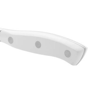 Cuchillos de Cocina Plateados con Mango Blanco y Agarre Ergonómico Remachado, Hoja Larga y Afilada para Cortar Frutas, Verduras y Carne - Product Image 4