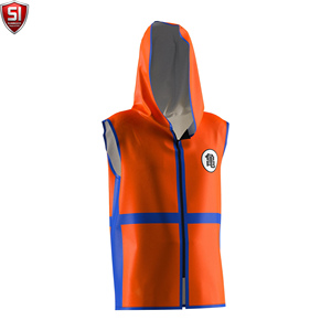 Al por mayor Bata de boxeo sin mangas con capucha para hombre, para entrenamiento de gimnasio y MMA, corte ajustado, talla XL, ropa deportiva con logotipo personalizado, de poliéster y algodón - Product Image 1