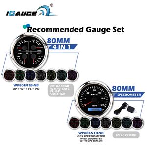 Nouveau tachymètre-compteur horaire 80 mm 12 V 24 V 0-3000 tr/min avec rétroéclairage LED 7 couleurs, cadran noir et bord chromé en acier inoxydable 316 pour voiture - Product Image 6