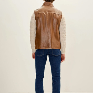 Chaleco de Cuero para Hombre, Transpirable, Cómodo y Ligero, Ropa Casual, Precio Razonable, Hecho en Fábrica - Product Image 6