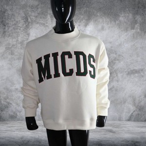 MITCH <b>Mock</b> <b>Neck</b> Sweatshirt 100% Cotton Applique Embroidery wide <b>neck</b> Sweatshirt sorority wear - Product Image 1