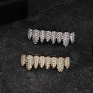 Grillz Diamantés Sur Mesure pour Dents, Bijoux Hip Hop de Luxe à Éclat Brillant, Accessoire de Mode pour Hommes et Femmes - Product Image 3