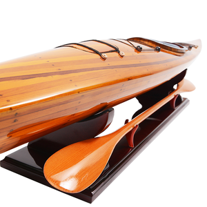 B078 - Modèle de kayak antique en bois, décoration d'intérieur, fournitures d'art et d'artisanat OMH, artisanat en cèdre, style nautique, 106,7Lx14Wx13,5H cm - Product Image 4