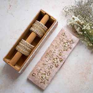 Designer handcrafted chuda <b>box</b> Embroidered Square Shape Bangle <b>Box</b> Golden Diamond Pattern <b>Bridal</b> Gifting Jewelry Luxury - Product Image 5