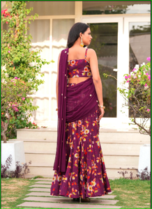 ผ้าส่าหรีแบบผูกสำเร็จรูป Jaamuni Bling สวยงาม ทันสมัย คอลเลคชั่นผ้าส่าหรีแบบดั้งเดิม - Product Image 3