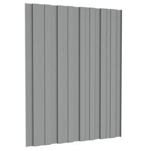 ชุดหลังคา36ชิ้น23.6 "x17.7" แผ่นเหล็กชุบสังกะสีลูกฟูกสีเทา - Product Image 5