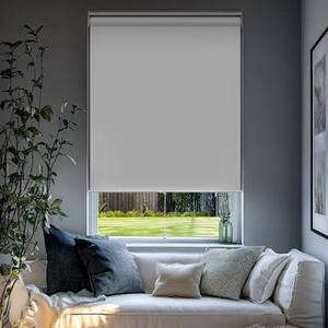 Minimalist Textile <b>Roller</b> Shade Light Filtering UV Blocking for Casement Window White Color Lower Open Design - Product Image 1