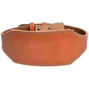 Cinturón de levantamiento de pesas de cuero color bronceado natural, soporte lumbar ancho para levantamiento de pesas, cinturón de entrenamiento de gimnasio de alta resistencia para hombres, culturismo - Product Image 2