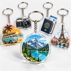 Custom Acrylic Ocean <b>Keychain</b> <b>Personalized</b> Beach Logo Souvenir for Tourist Shops and Resorts - Product Image 1