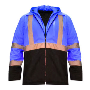 High-Visibility Reflective Safety <b>Work</b> Jacket for Construction & Road Workers ANSI Class Fluorescent Hi-Vis Workwear Jacket - Product Image 3