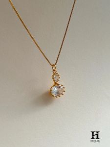 Pendentif minimaliste en or avec diamant de laboratoire certifié IGI, forme ronde, collier pendentif - Product Image 6