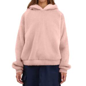 Sweat-shirt en coton brodé uni grande taille pour l'hiver, style streetwear, pull à capuche avec oreilles d'ours mignonnes pour femme - Product Image 3
