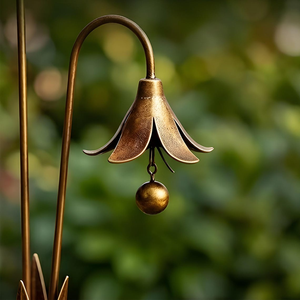 Piquet de jardin en métal rustique fait main, léger, décoratif, sculpture florale extérieure pour pelouse, jardin, patio, cour, aménagement paysager - Product Image 3