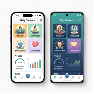 แอปพลิเคชันคำแนะนำด้านจิตวิญญาณ RoyalCraft – การทำสมาธิ, การมีสติ, โหราศาสตร์, ไพ่ทาโรต์ และความสงบภายใน ios/android - Product Image 1