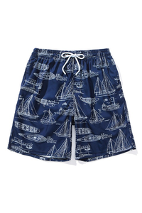 Pantalones cortos con cintura elástica estampada para hombre, ropa informal cómoda y elegante para el verano - Product Image 3