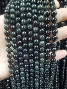 Perles rondes en obsidienne arc-en-ciel naturelle, pierres précieuses lisses pour bracelet, collier, bijoux DIY, lot en vrac - Product Image 4