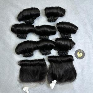 Cabello Humano Virgen CDYHAIRVN, Rizo Elástico, Rizo Fumi, Rizo Caracol, Textura Personalizada, Rizo Suave y Elástico, Venta al por Mayor Directa de Fábrica, Doble Trama - Product Image 5