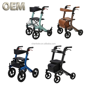 OEM Taiwan Customized One Stop Service Lightweight Durable <b>Walking</b> Aid <b>Seat</b> Wheels Made Aluminum Alloy Rehabilitation Device - Product Image 1