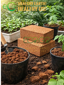 Eco2go Vietnam Low EC Coco Peat <b>Block</b> - Peat-Free Organic Potting Soil | 100% Natural Coconut <b>Coir</b> Brick - Product Image 4