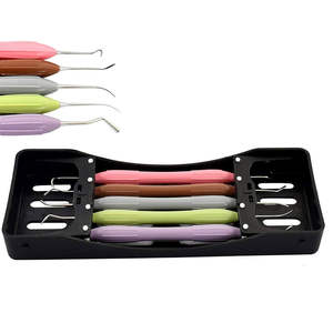 Juego de instrumentos dentales de limpieza y relleno de tamaño mediano con cureta Gracey manual y mango de silicona, juego de curetas periodontales Gracey - Product Image 4