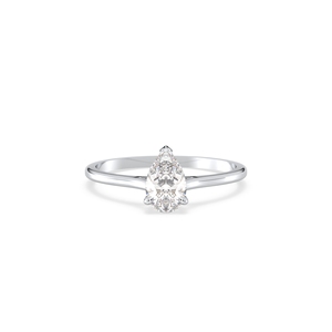 Anillos de moissanita de 0.78 quilates con corte de pera en plata de ley 925, certificados por GRA, de REYES Manufacturer Custom Fine Jewelry, para mujer. - Product Image 2