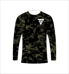 T-shirt à manches longues pour homme, personnalisé, sublimation, camouflage vert, chasse, pêche, sport, entraînement - Product Image 5