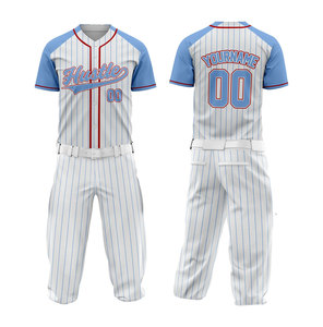 Uniforme de Béisbol de los Raptors para Hombre, Conjunto de Pantalones y Camiseta Sublimada Azul Verde, Transpirable, Corte Regular, Manga Corta, para Todas las Temporadas - Product Image 3