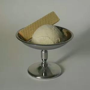 Modern Cafe Serveware <b>Stainless</b> <b>Steel</b> Ice Cream <b>Bowl</b> With Spoon Metal Dessert Dish - Product Image 6