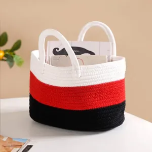 Natural Cotton <b>Storage</b> <b>Baskets</b> for Living Room, Bedroom, and Office Organization - Product Image 1