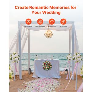 Ghirlanda di Rose Artificiali Rosa e Bianche, Diametro 14 Pollici, Composizione Floreale Centrotavola per San Valentino, Decorazione Verde - Product Image 6