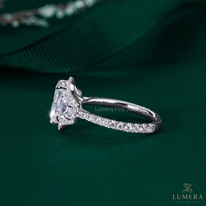 Bague de fiançailles en topaze taille ronde et diamant, clarté VVS2, alliance en or de qualité supérieure, bijoux fins, cadeau pour elle, bague de luxe - Product Image 3