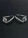 Boucles d'oreilles classiques en or blanc avec diamants ronds brillants cultivés en laboratoire certifiés IGI pour femmes, bijoux de mariage - Product Image 4