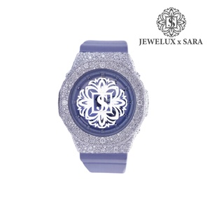 Reloj de Pulsera de Cuero Azul con Diamantes Incrustados, Suministro Directo de Fábrica, para Oficina, Fiestas y Eventos Nocturnos, Disponible para Exportación - Product Image 3