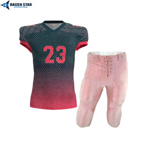 Conjunto de Pantalones y Camiseta de Fútbol Americano para Hombre, Cuello en V, Manga Corta, Color Degradado, Absorbe la Humedad, Uniforme Deportivo para Adultos, Todas las Temporadas - Product Image 3