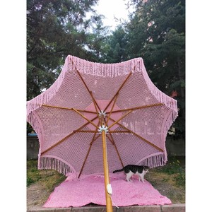 Handcrafted Bamboo Woven Umbrella Stand with Lattice Detail - Wholesale - Product Image 2