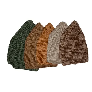 Chapeaux de prière en toile tricotée de qualité supérieure pour musulmans, écologiques, respirants, en plusieurs couleurs, pour toutes les saisons, chapeau de prière islamique - Product Image 6