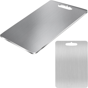 Planche à découper en acier inoxydable, lavable au lave-vaisselle, antidérapante, monobloc, à prix bas et abordable - Product Image 6