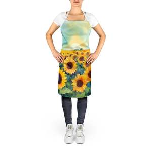 Kansas Tournesols Aquarelle Unisexe Grand Tablier Multicolore pour Cuisson Cuisson Artisanat Jardinage pour Adultes et Unisexe - Product Image 2