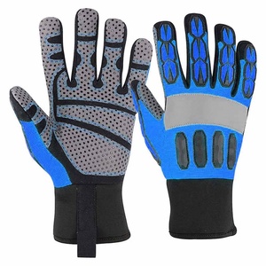 Synthetic Leather Amara Back Four-way With Foam <b>Lamination</b> Neoprene Cuff Impact Resistant Mechanic Gloves Customized Logo - Product Image 5